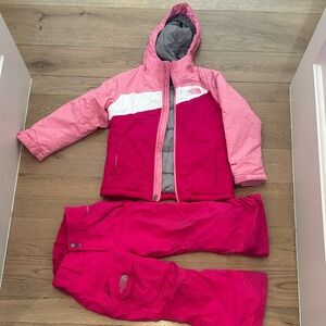 The North Face Pink and Gray Winter Set size 6